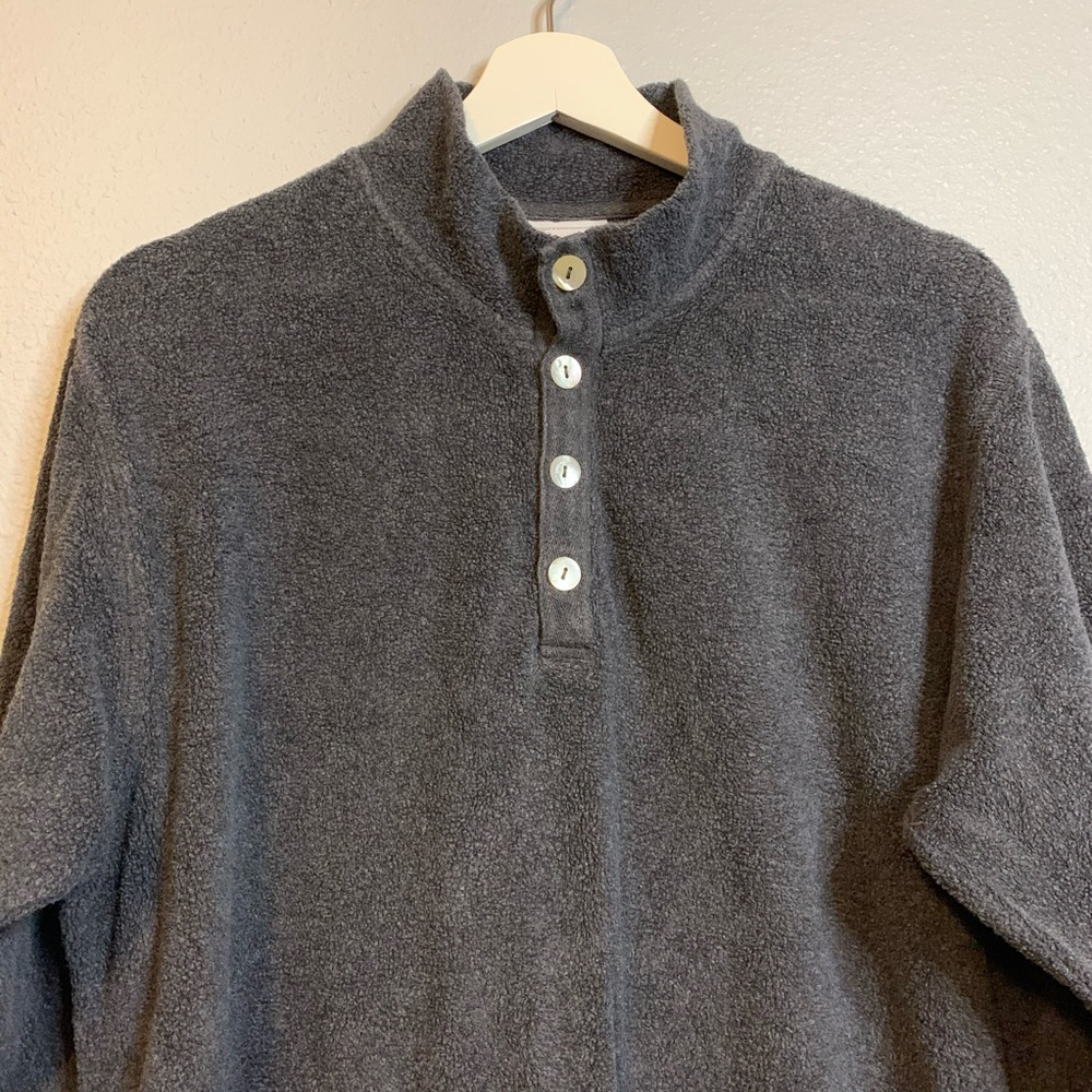 Soft Surroundings M Cuddle Pullover Quarter Button - image 3